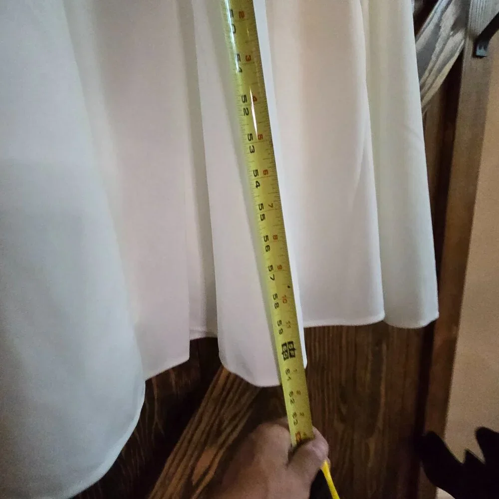 Lulus White Lace-Detail Sleeveless Sheath Wedding Dress XS Elegant Bridal Gown - Picture 4 of 12